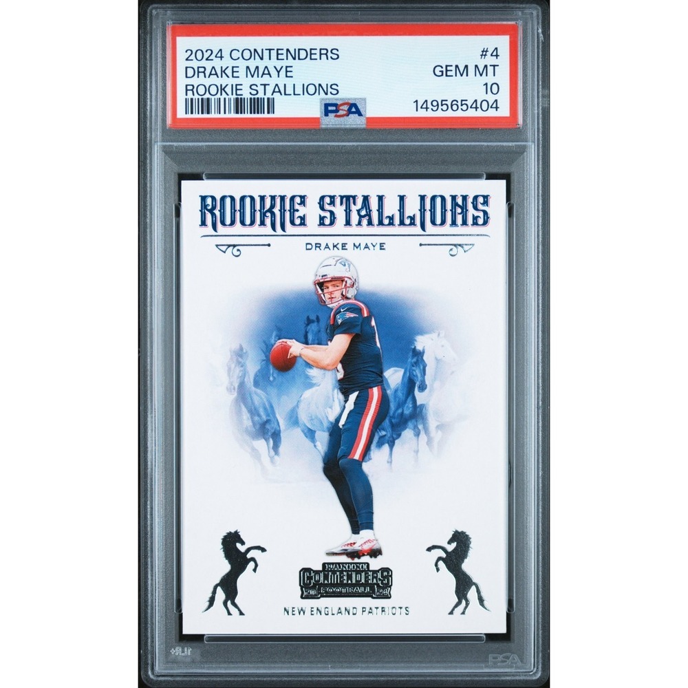 2024 Panini‎ Contenders Rookie Stallions DRAKE MAYE #4 PSA 10 RC low pop 59 RARE